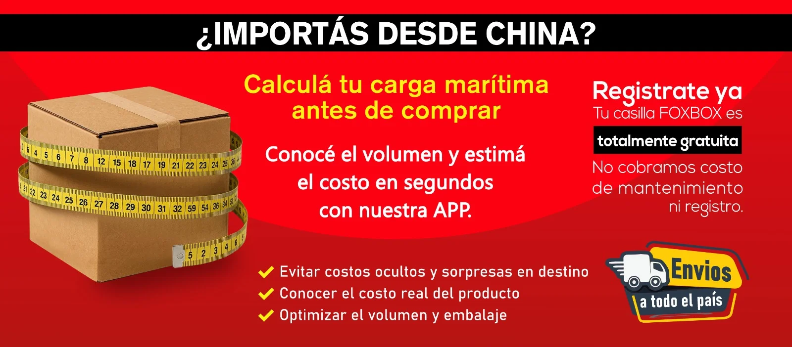 Banner FoxBox 6 - Calculadora CBM